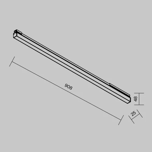 Уличный трековый светильник Basis Exility IP 4000К 24Вт 120° черный O-TR02-1-S-24WB4K — фото 8, Светильники для уличной трековой системы освещения Exility IP, Maytoni