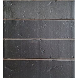 Клинкерный кирпич черный графит Базальт 6 Рустика  эконом 250x120x65,  Керамейя